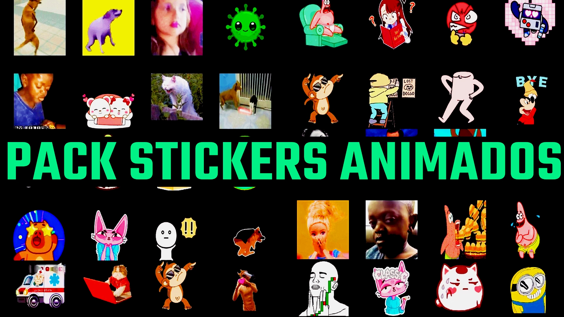 Pack de STICKER con MOVIMIENTO para WhatsApp!! StatusAndroidHD