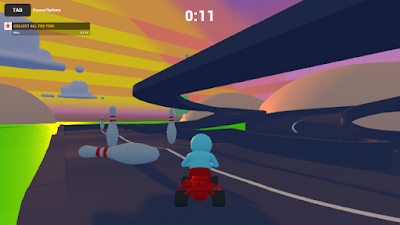 Actual Gameplay photo fromwithin the game Go-Kart Bonanza shows more about the game