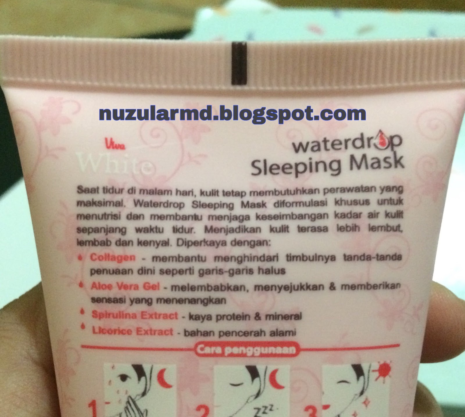 Vocalover Sleeping Mask Lokal Viva White Waterdrop Sleeping Mask