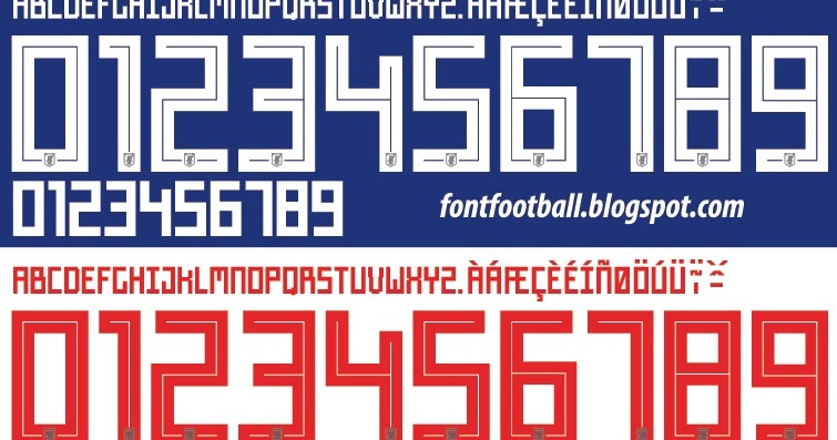 FONT FOOTBALL: Font Vector World Cup 2018 kit