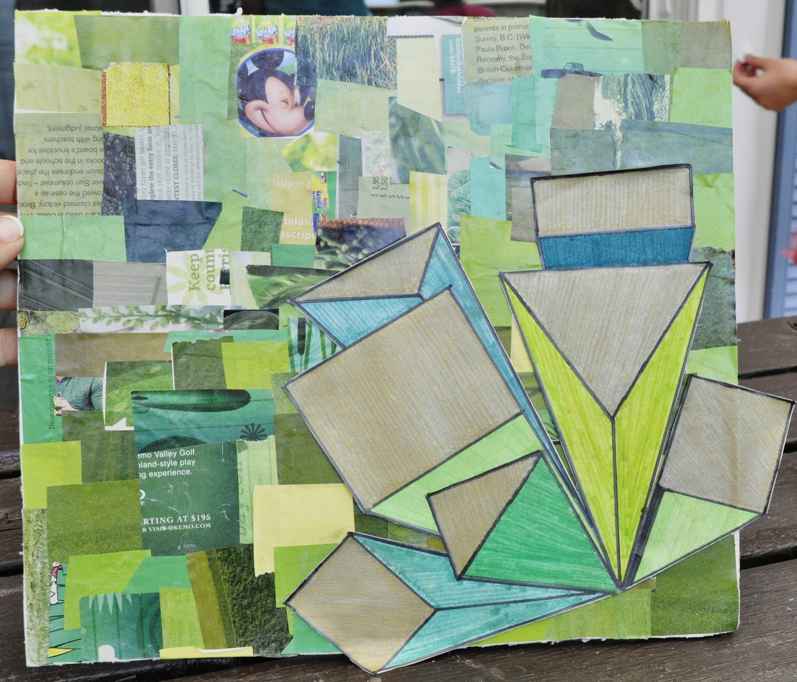 artisan des arts: 1 point perspective optical illusion on collage ...