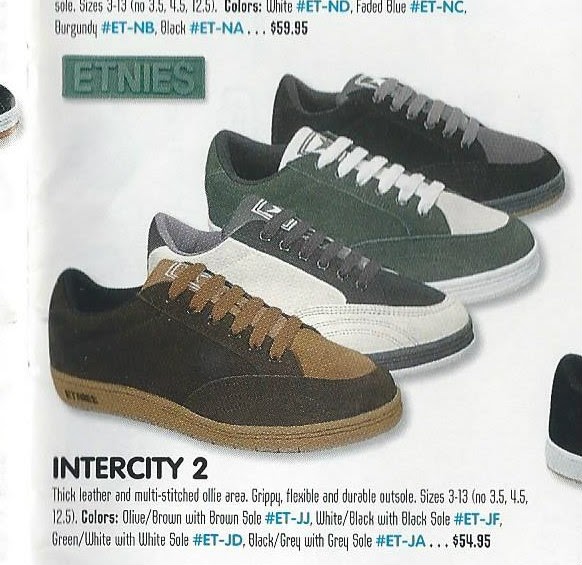 90's Skateboard Nostalgia 1995 Etnies Intercity 2 Skateboarding Shoe