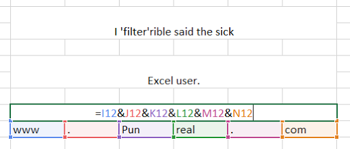 Filtered Excel pun.