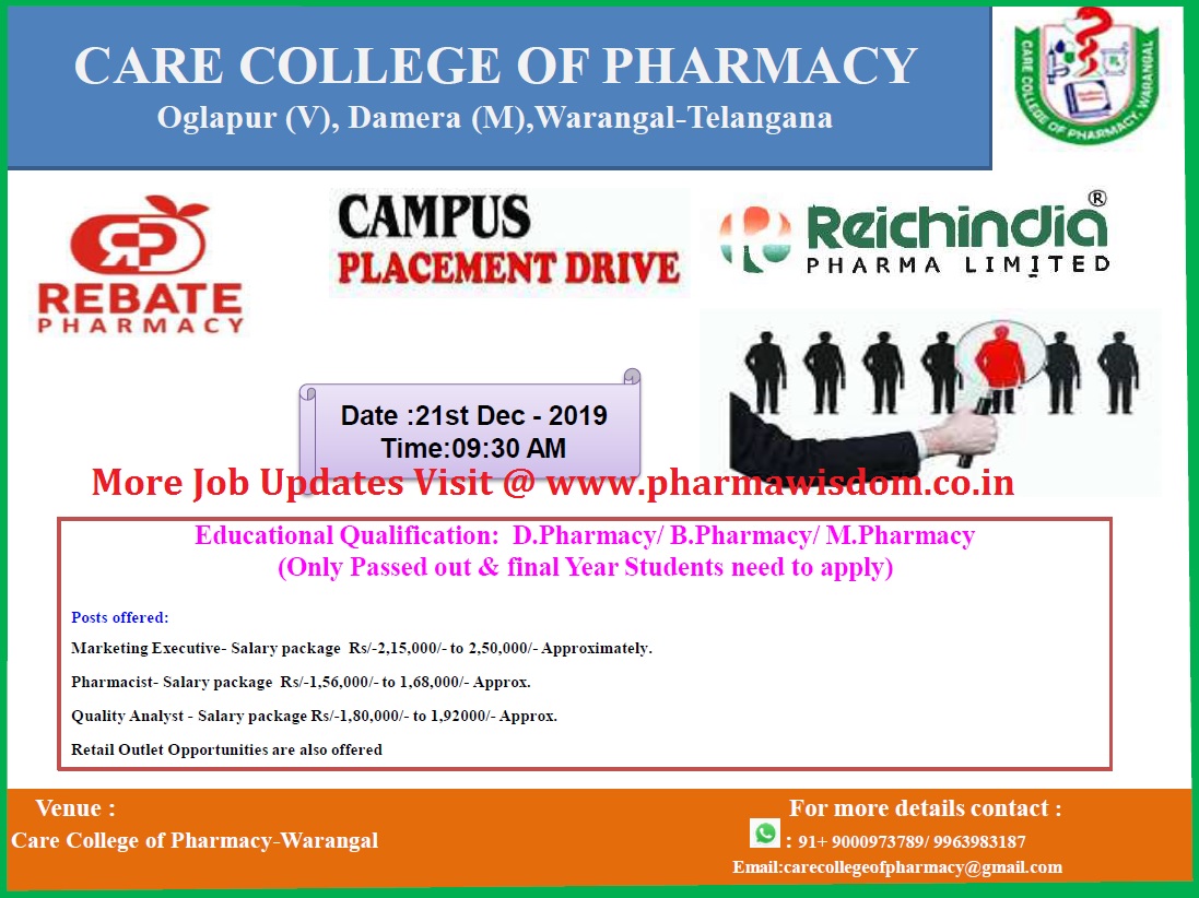 reichindia-pharma-limited-rebate-pharmacy-campus-drive-for-freshers