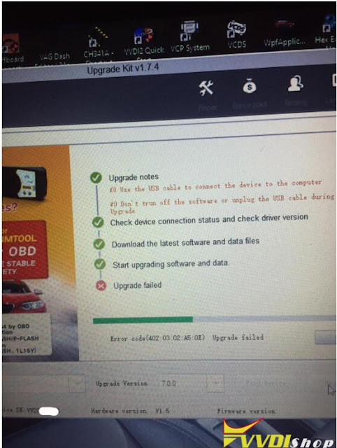 xhorse-vvdi2-update-error