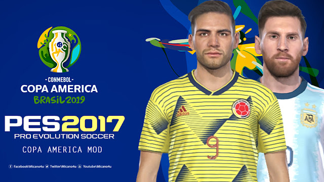 Pes 2017 Copa America 2019 Mod Kits Ball Logo Micano4u Pes Patch Fifa Patch Games