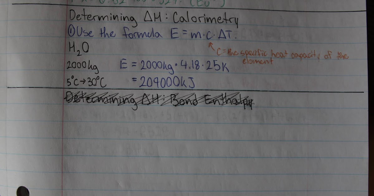How to Determine H (Calorimetry)