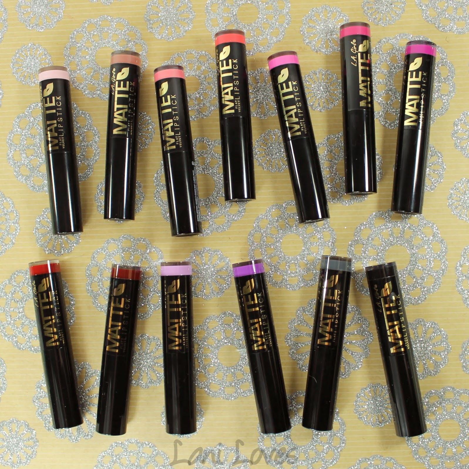 LA Girl Matte Flat Velvet Lipsticks Swatches & Review Lani Loves