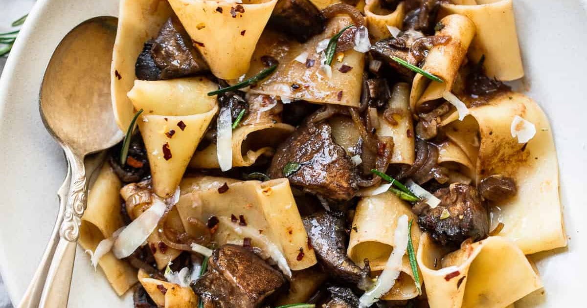 PAPPARDELLE PASTA WITH PORTOBELLO MUSHROOM RAGU Delicious Recipes