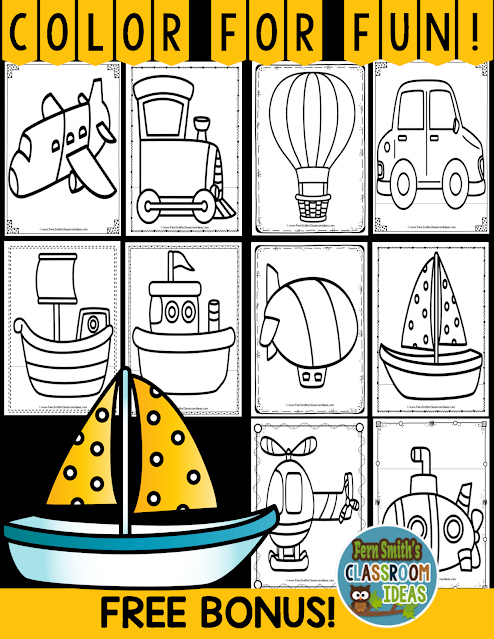 Click Here to Downlead This Color By Number Addition, Subtraction, Multiplication, and Division Transportation Printables Resource Bundle with a FREE BONUS 10 Page Coloring Pages for Your Classroom Today!