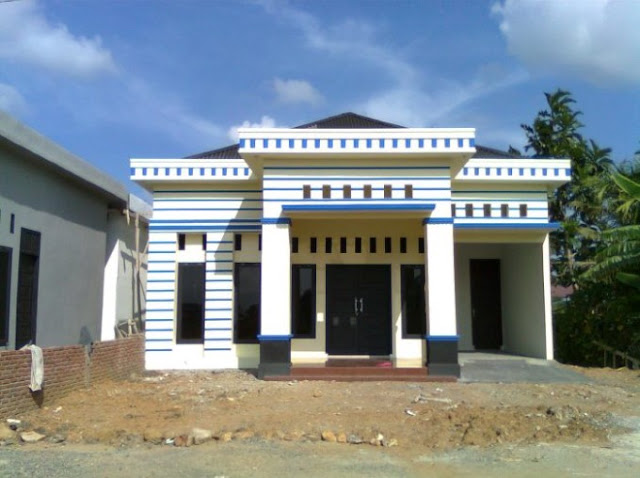 single floor house design in village