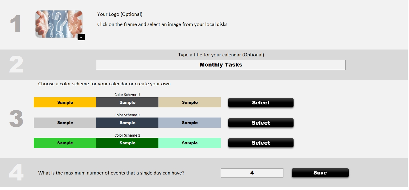 Introducing the amazing Excel Ultra Calendar! - Looking for Custom
