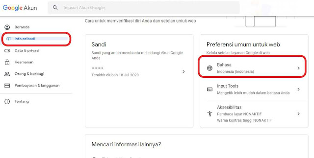 ganti bahasa google