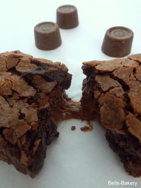 Bells Bakery Warm Rolo Stuffed Brownies