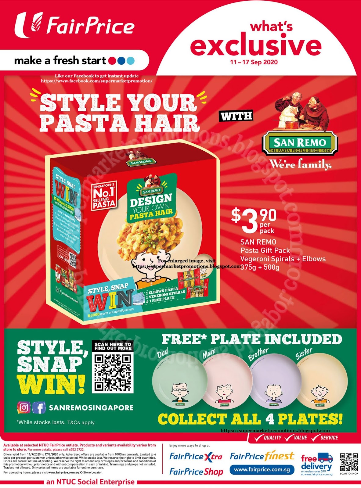 NTUC FairPrice San Remo Free Plate Promotion 11 - 17 September 2020