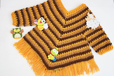 1 - Crochet Imagen Poncho otoñal a crochet y ganchillo por Majovel Crochet