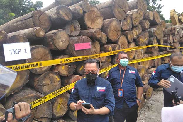 Tim Gabungan Polda Riau dan Gakkum KLHK Tindak Aksi Pembalakan Liar