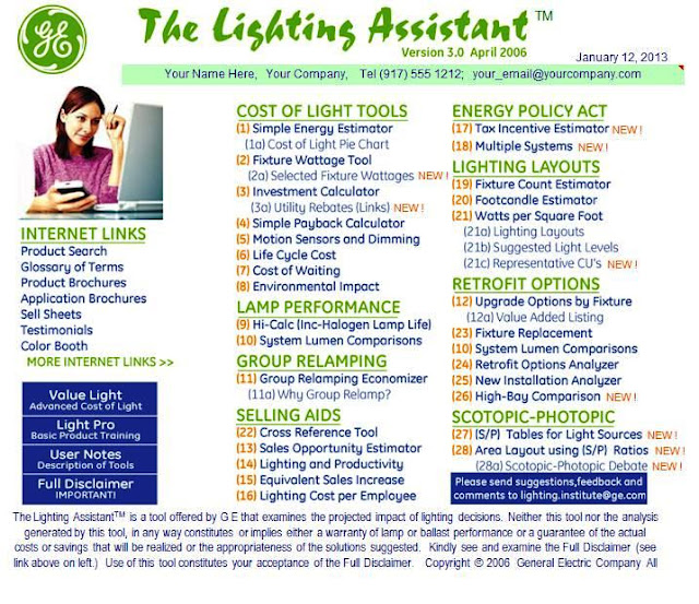 Lighting Design Calculations by Using Excel Spreadsheets Part One