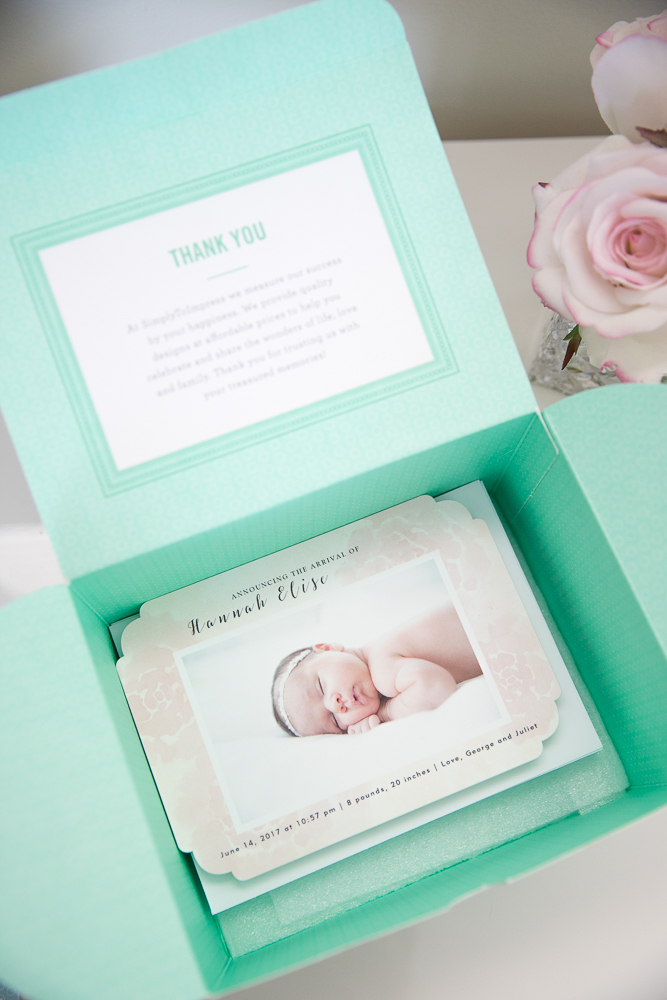 simply to impress birth announcements