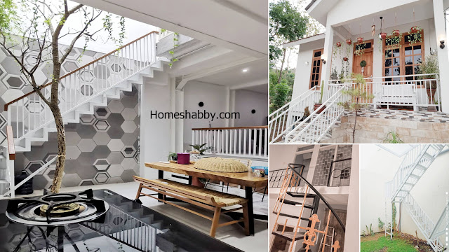 Inspirasi Rumah 2 Lantai Tangga Di Luar ~ Homeshabby.com  Design Home