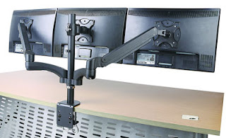 Rife Desktop Dual LCD Fully Adjustable Single Computer Monitor and Laptop Desk Mount Combo Black Stand | Fits 13"-27" Screens and up to 17" Laptops Rife Desktop Dual LCD Fully Adjustable Single Computer Monitor and Laptop Desk Mount Combo Black Stand | Fits 13"-27" Screens and up to 17" Laptops
