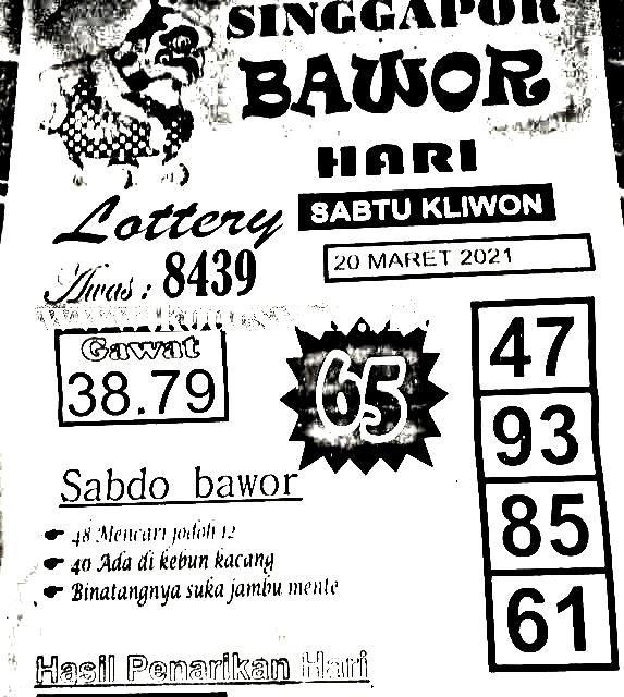 Kode Syair Sgp 21 Maret 2021 Bocoran Togel