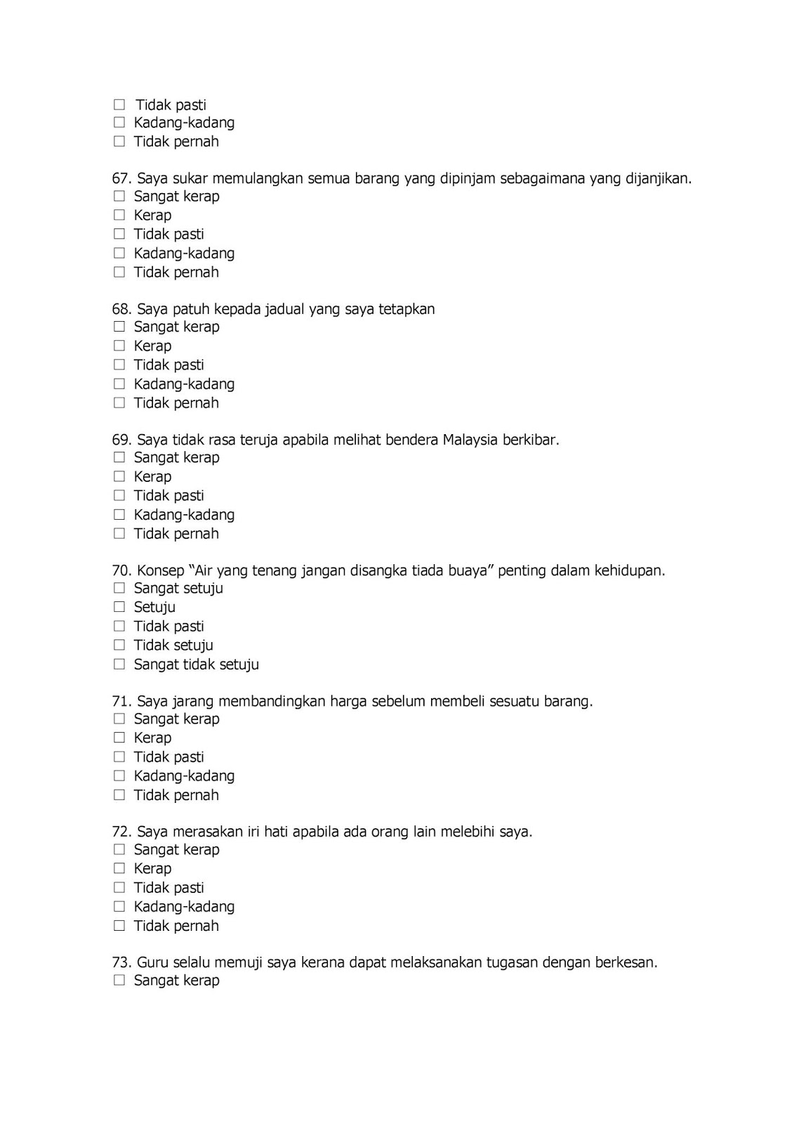 Koleksi Soalan Exam Online Psikometrik SPA 2019