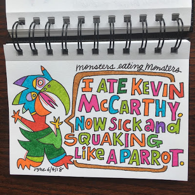 I ate Kevin McCarthy. Now sick and squa(w)king like a parrot.