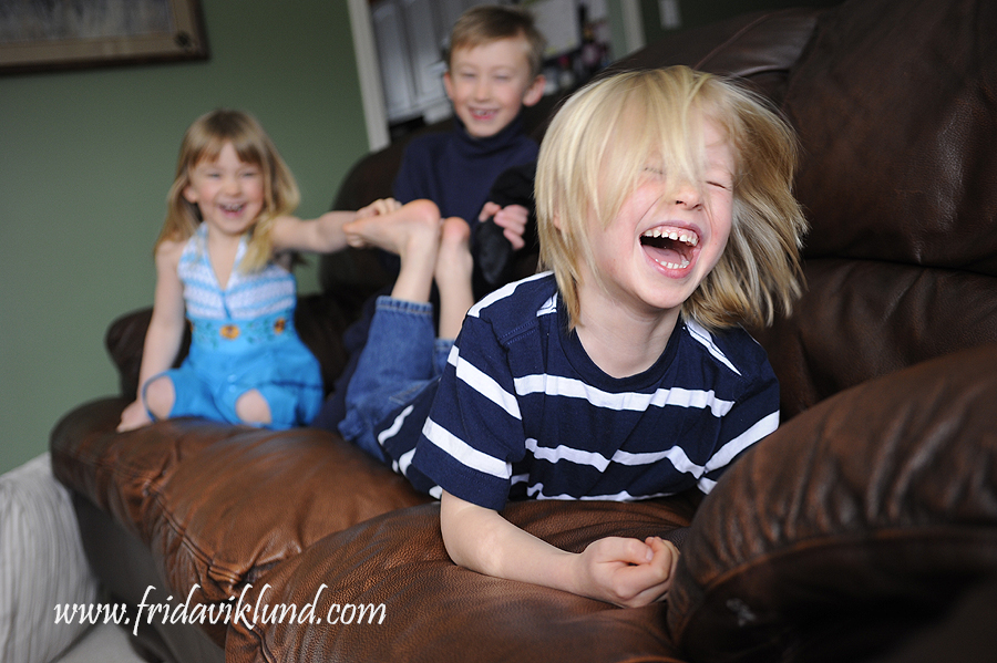 Kids tickling each others feet! 