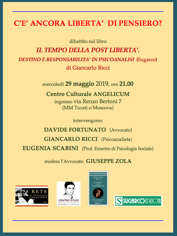 Presentazione del libro IL TEMPO DELLA POST LIBERTA'