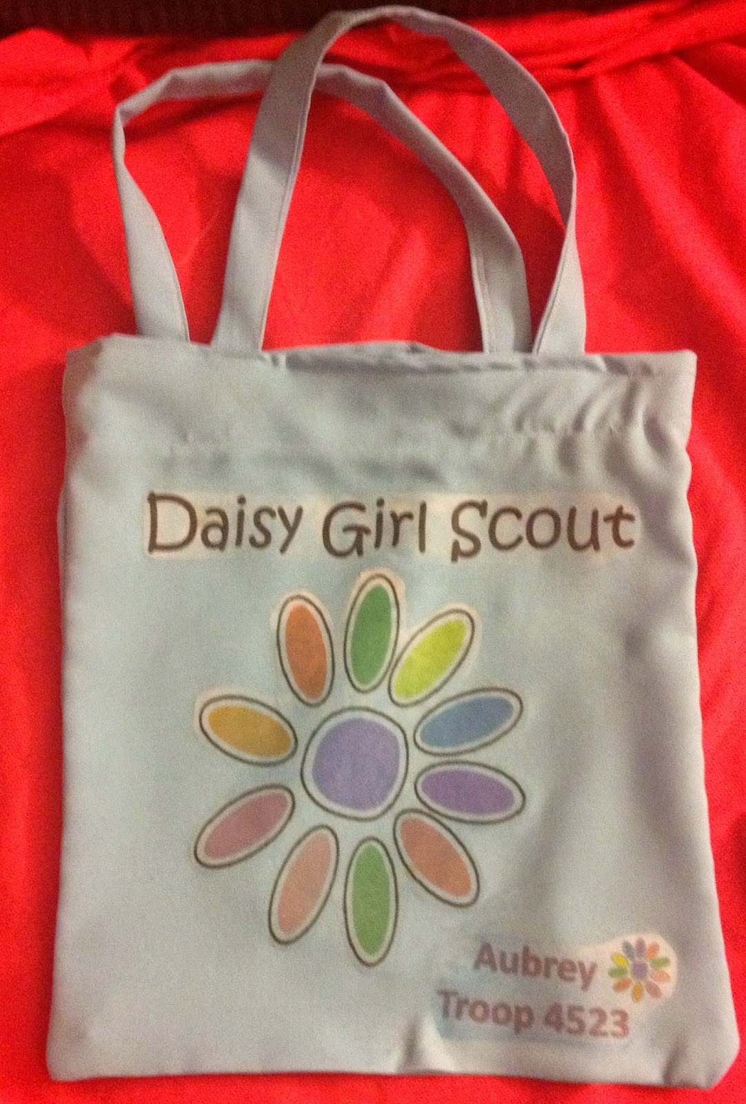 Random Thoughts of...: Daisy Girl Scout Tote Bag