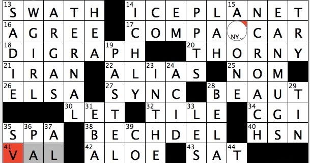 Rex Parker Does the NYT Crossword Puzzle: Glares sourly at in modern