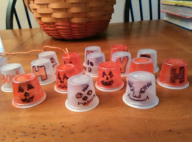 plastic cup homemade Halloween lights 