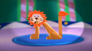 The alphabet circus appears in an animation. Sesame Street Preschool is Cool ABCs With Elmo
