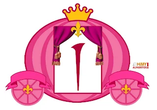 Abc in Princess Carriage. Letras en Carruaje de Princesa.