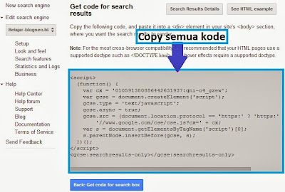 Membuat dan Pasang Google Custom Search Engine di blogger