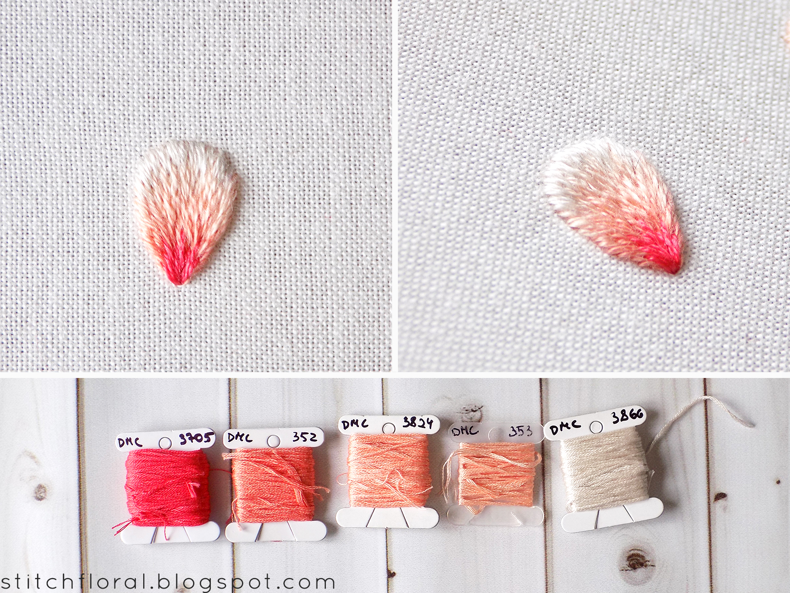 Needlepainting color blending tips Stitch Floral