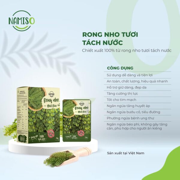 Rong Nho Tách Nước Namiso – Hộp 12 Gói 300g