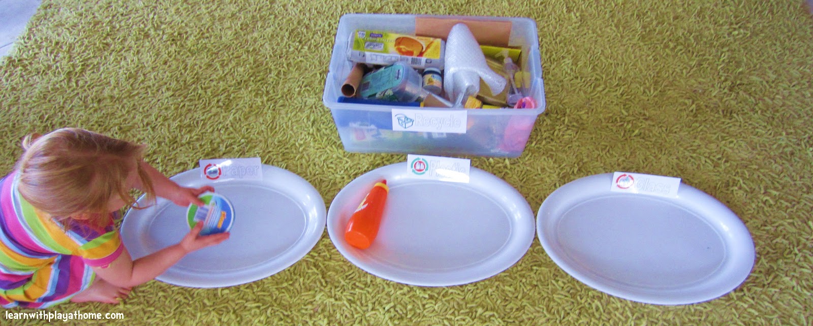 Learn with Play at Home: Recycling Sorting Activity + Free Printable
