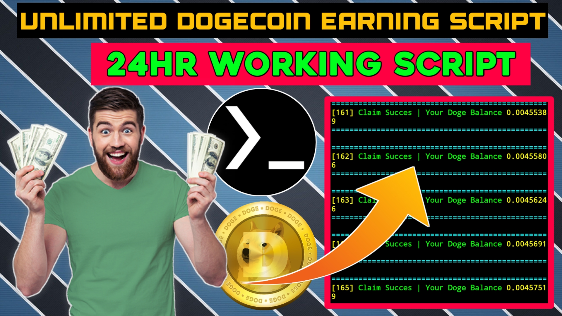 earn dogecoin script with termux | online earning script termux