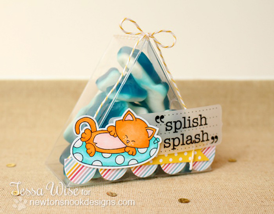 Kitty Beach Card by Tessa Wise for Newton's Nook Designs - Inky Paws Beach Challenge