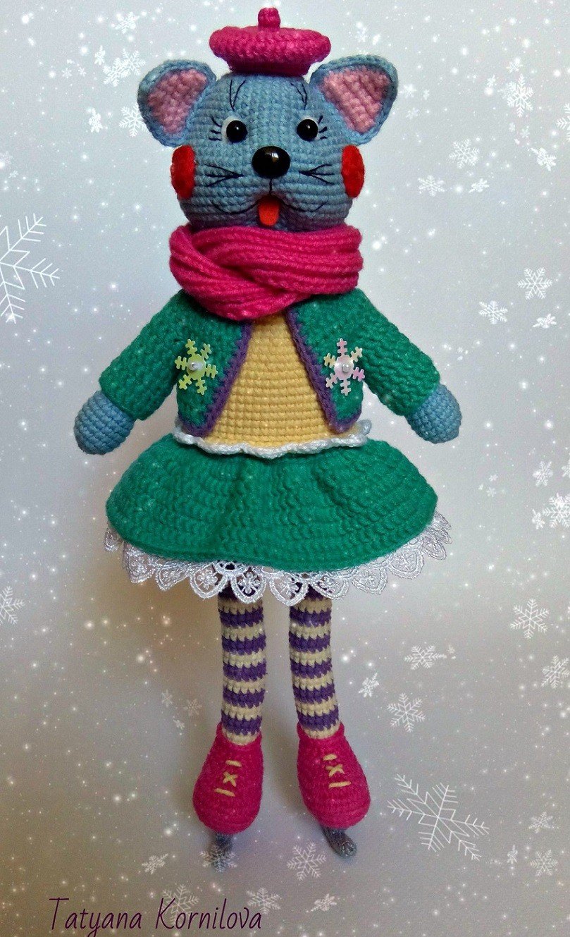 Вязаная игрушка кошка амигуруми Вязаная игрушка кошка амигуруми