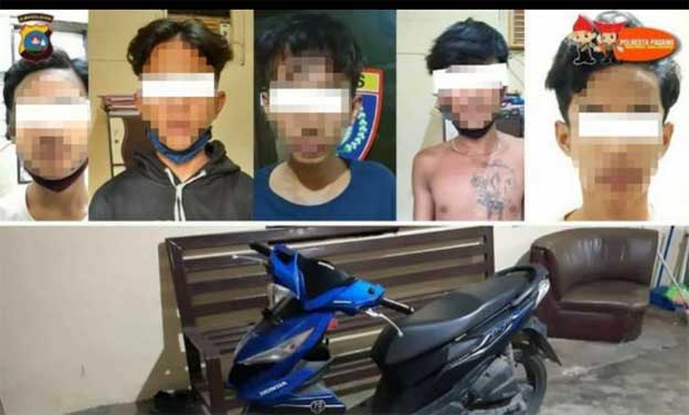 5 Pelajar Ditangkap Polsek Padang Timur