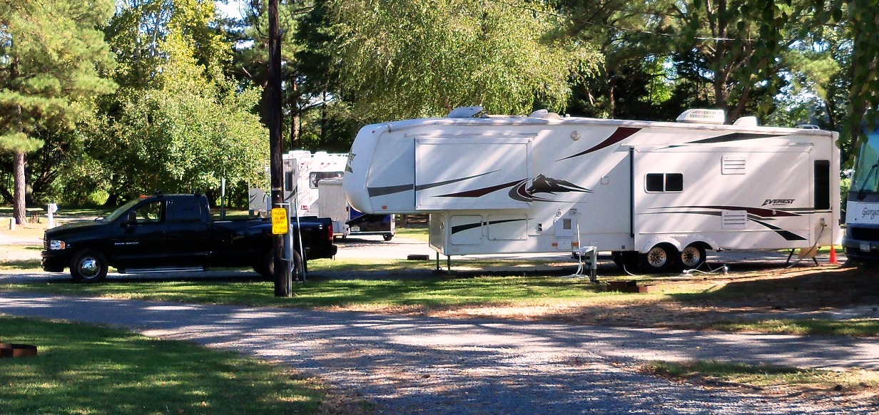 Stories about our RV parking places KOA Four Oaks, NC