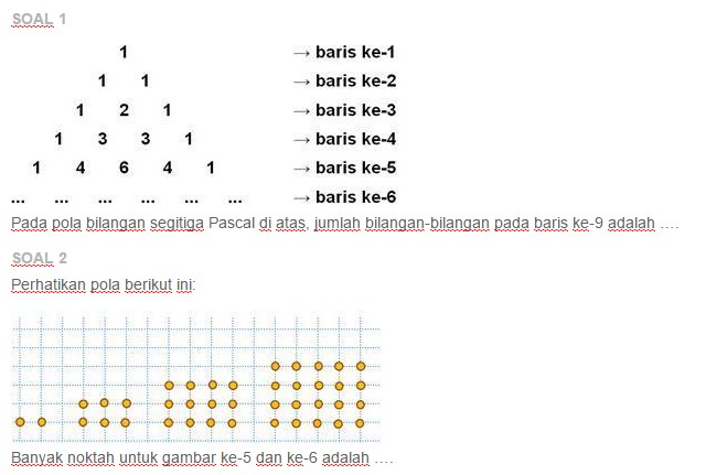 Contoh Soal Pola Bilangan Ezy Blog