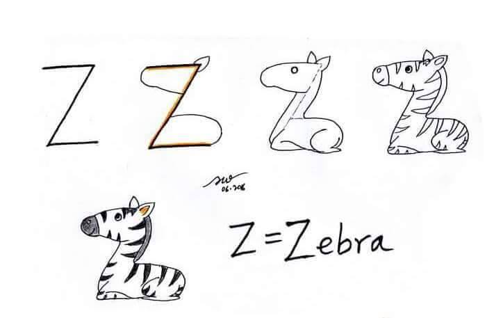 كيف ارسم حرف A كيف تعلم ابنك الرسم أثناء تعليمه حروف اللغة الانجليزية Great alphabet