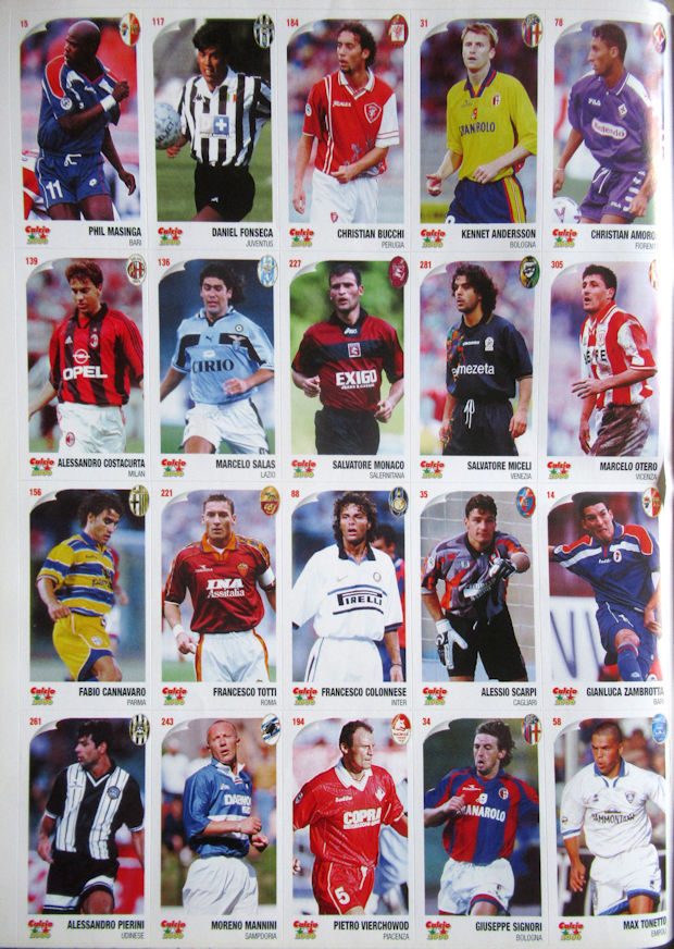 Football Cartophilic Info Exchange Calcio 2000 (Italy) Campionato 98