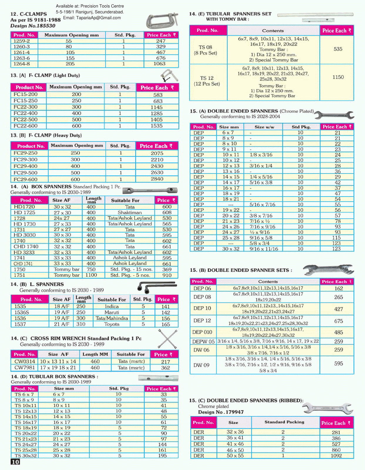 Taparia Hand Tools Taparia Tools Price List and Catalogue