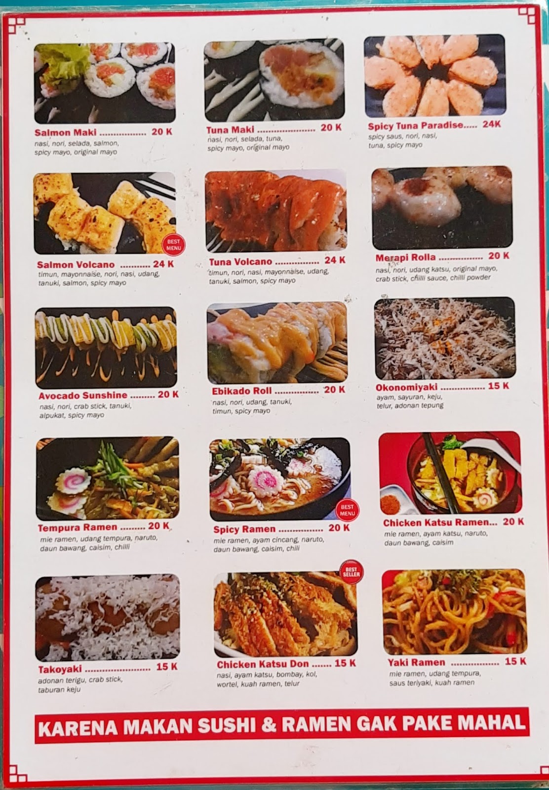 Harga Makanan Sushi Tei Batam - Makanan Ku