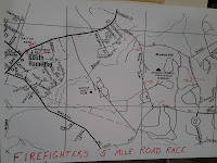 Map of 25 Annual Firefighters Road Race in Hamilton